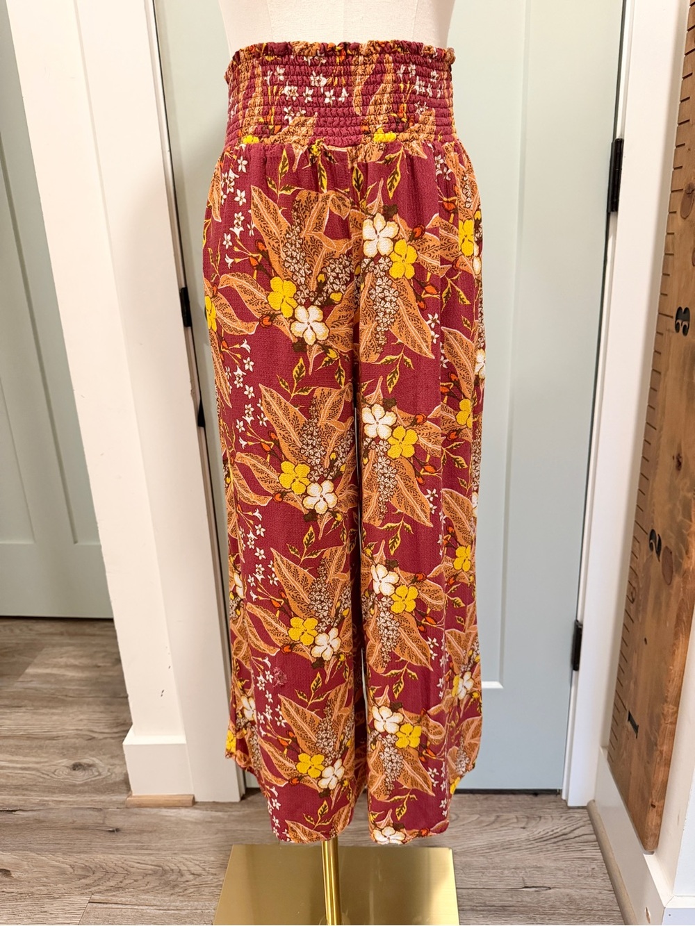 Rachel Zoe Wide Leg Palazzo Pants Tropical Fall Autumn XS